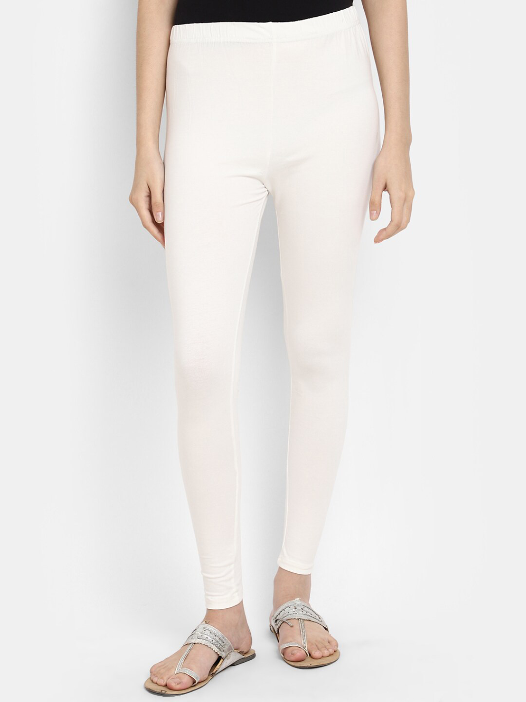 

V-Mart Women Ankle-Length Leggings, Off white