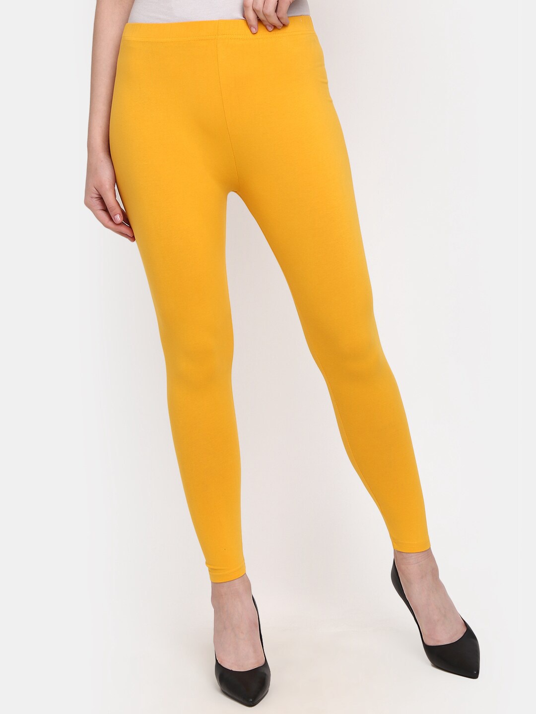 

V-Mart Women Ankle-Length Leggings, Mustard