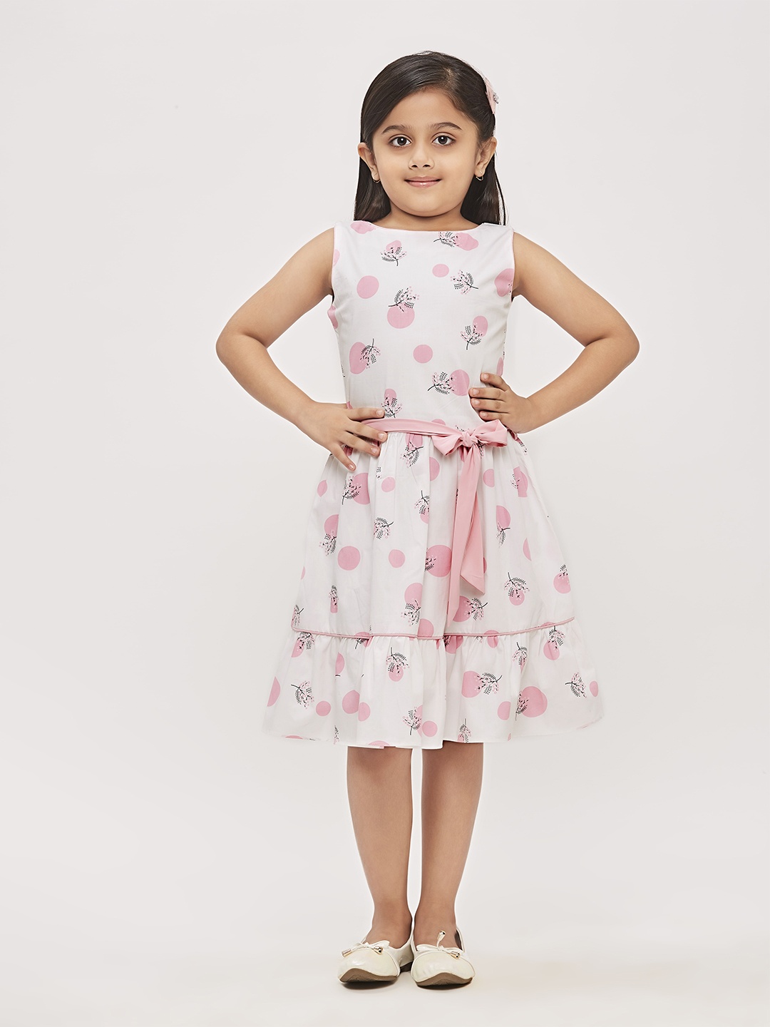 

Tiny Girl Floral Print Fit & Flare Dress, Pink