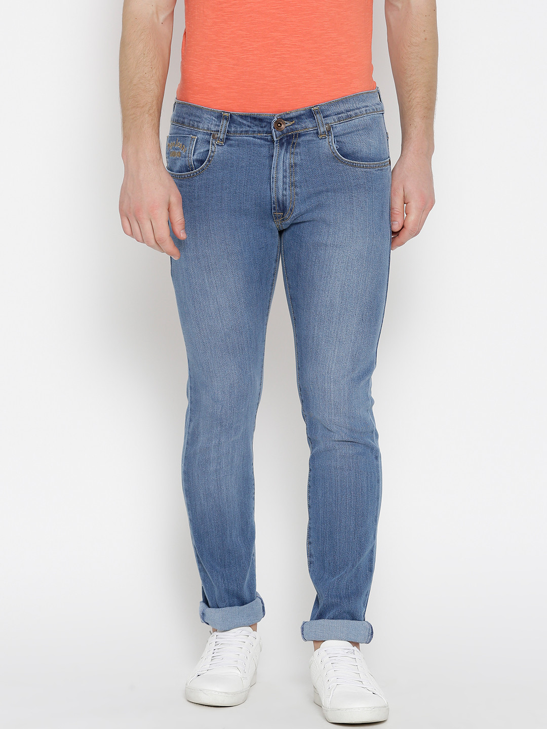 

Pepe Jeans Men Blue Vapour Slim Fit Low-Rise Clean Look Stretchable Jeans