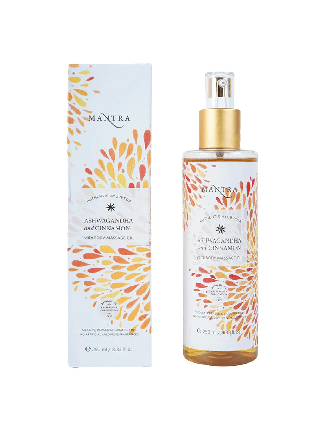 

Mantra Ashwagandha & Cinnamon Vata Body Massage Oil-250 ml, Red