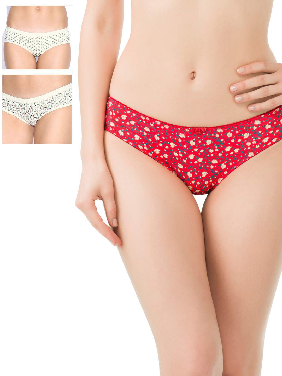 

Amante Women Pack of 3 Briefs, Red