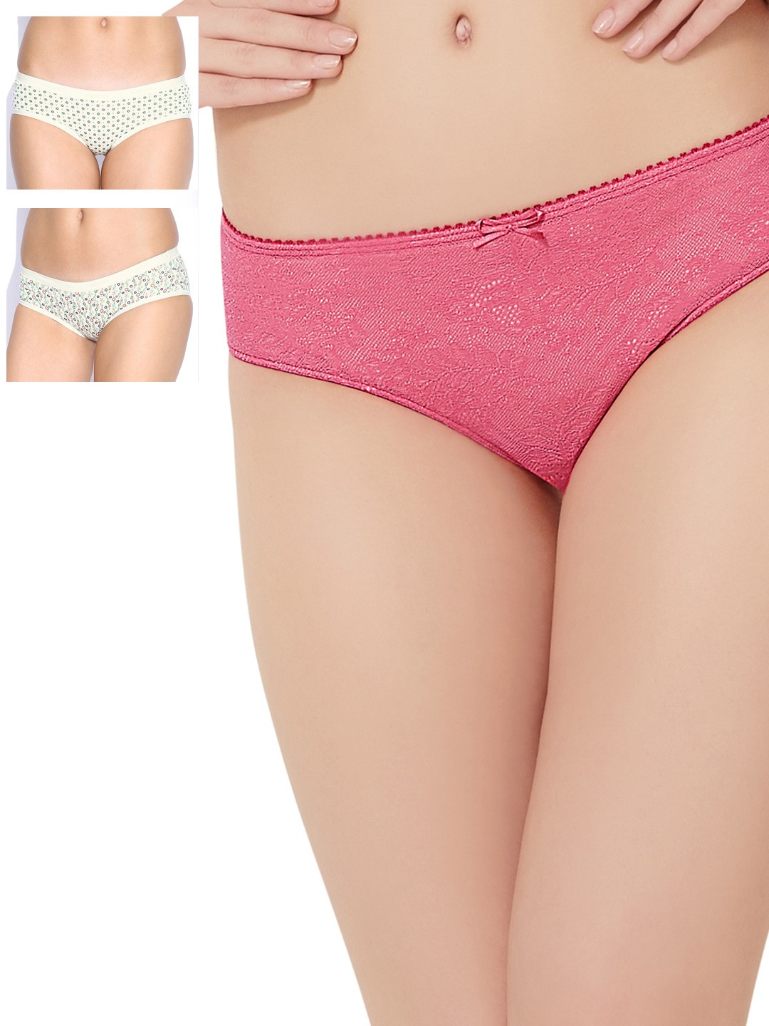 

Amante Women Pack of 3 Printed Briefs, Pink