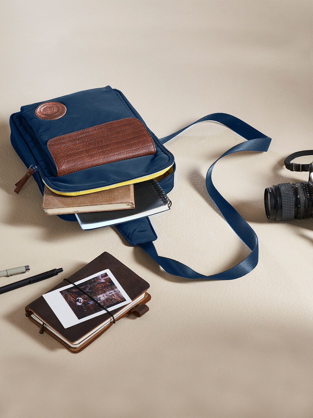 

Mona B Messenger Crossbody Bag, Navy blue