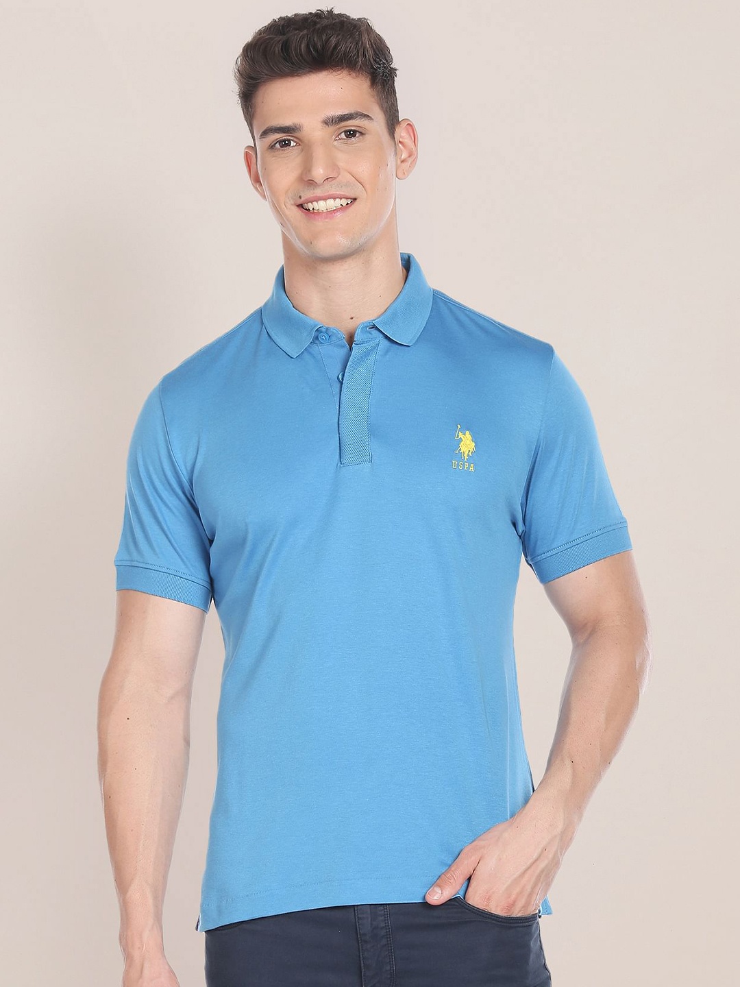 

U.S. Polo Assn. Polo Collar Short Sleeves T-shirt, Blue