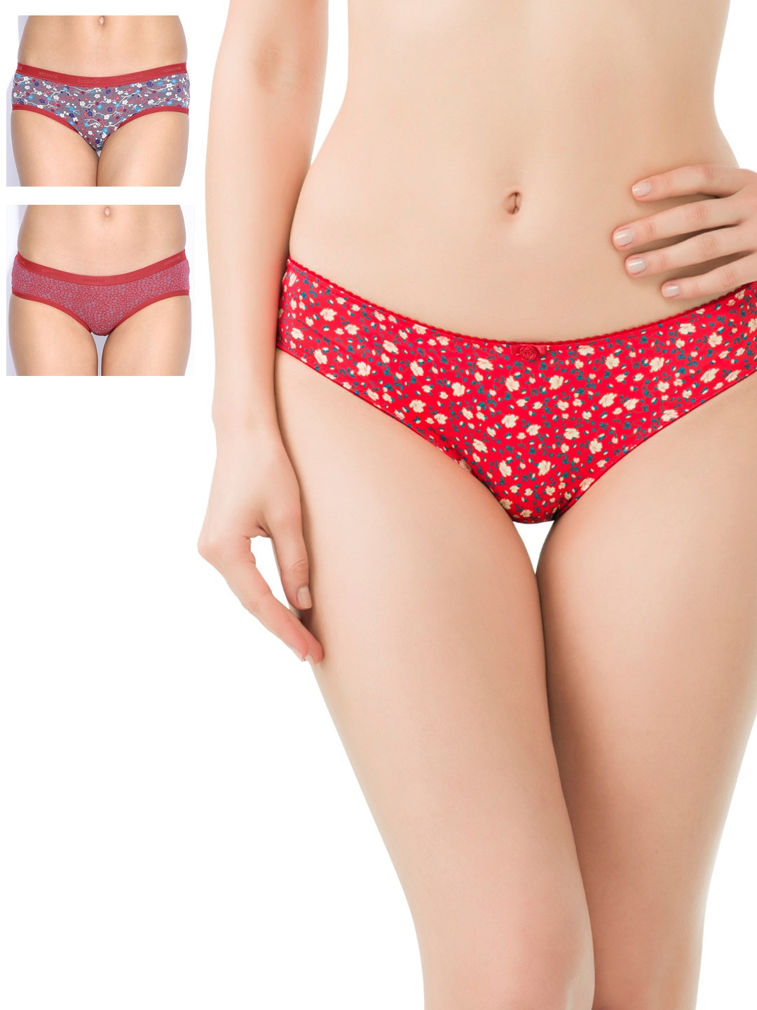 

Amante Women Pack of 3 Briefs 1065024-1-1944785-1, Red