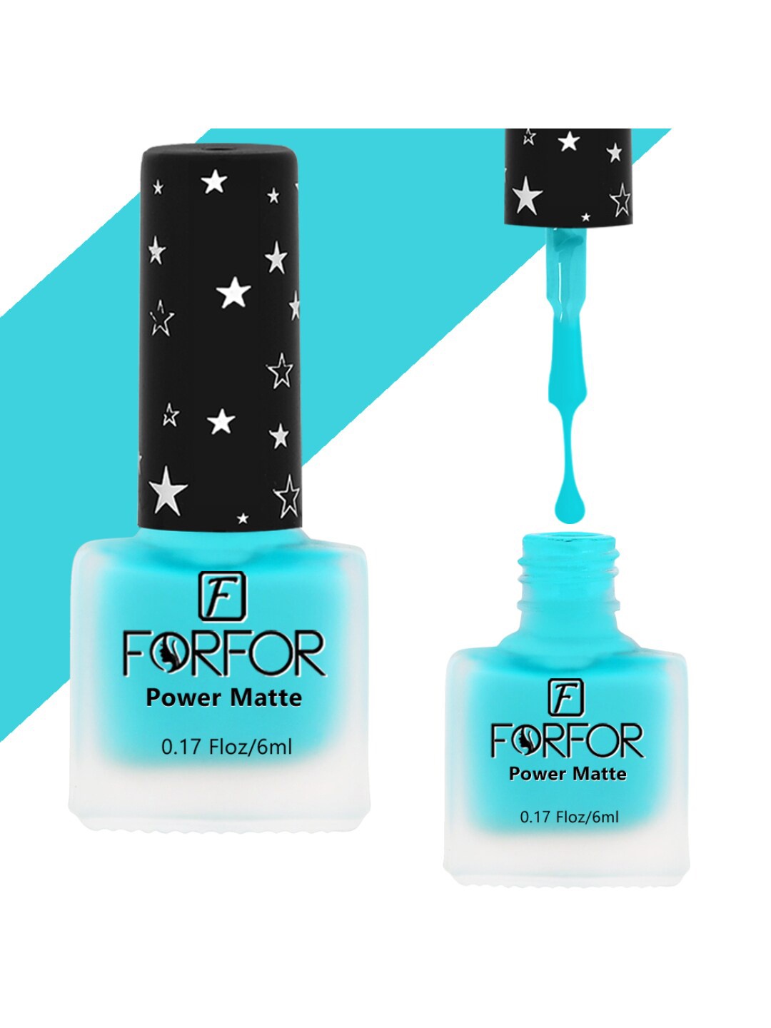 

FORFOR Power Matte Set Of 6 Long Lasting HD Colours Nail Polishes-6ml Each, Blue