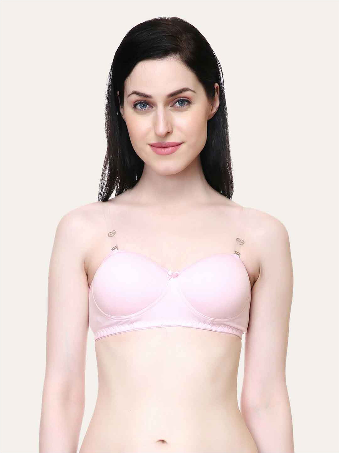 

Lady Lyka Medium Coverage Lightly Padded All Day Comfort Cotton T-shirt Bra, Pink