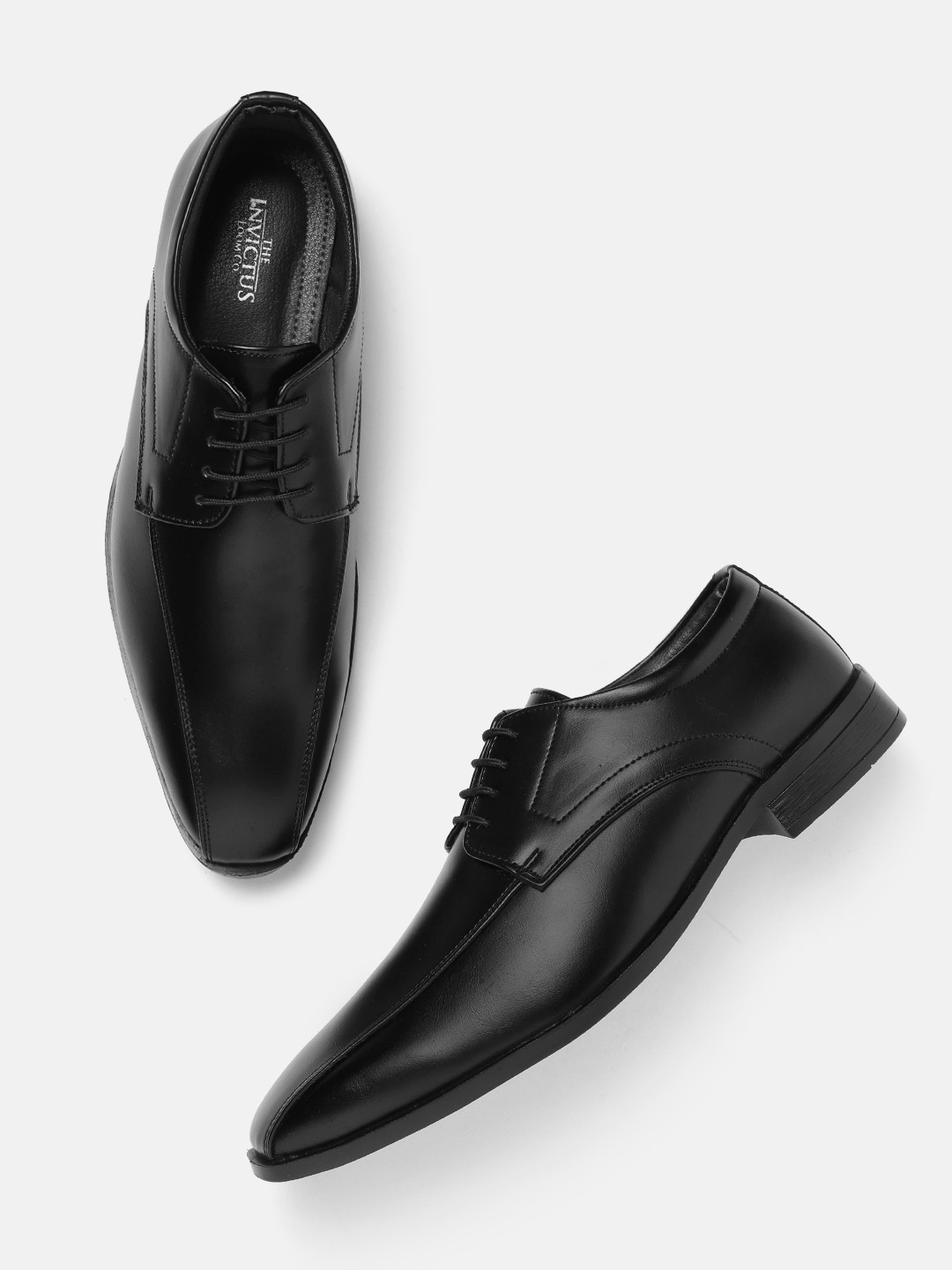 

INVICTUS Men Round-Toe Formal Derbys, Black