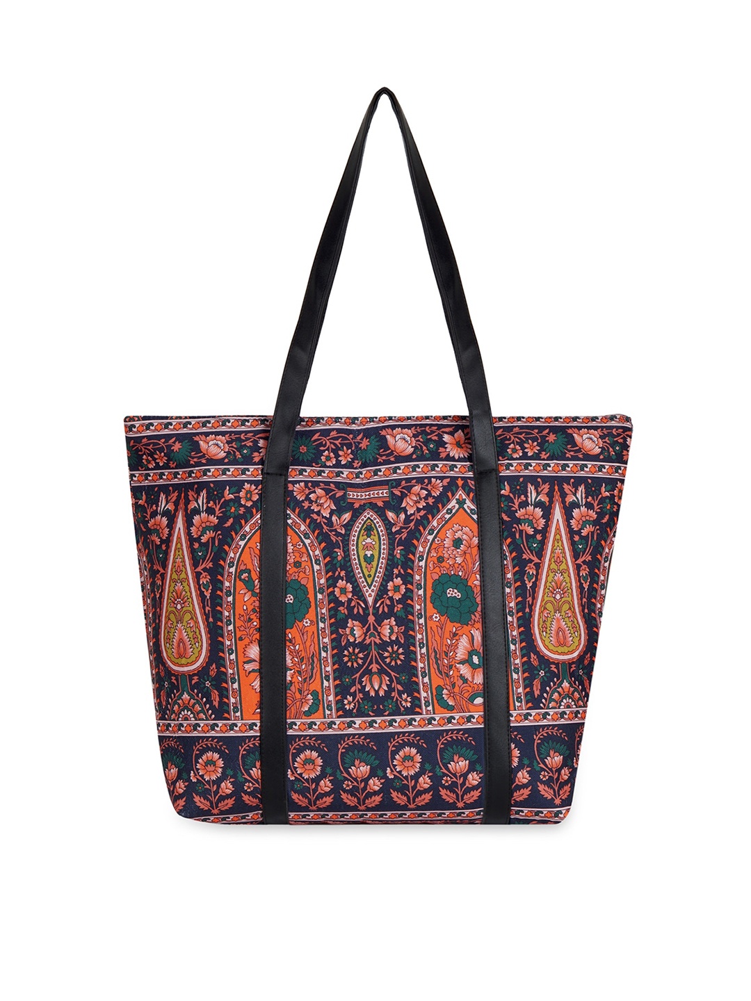 

Kanvas Katha Ethnic Motifs Printed Shopper Shoulder Bag, Navy blue