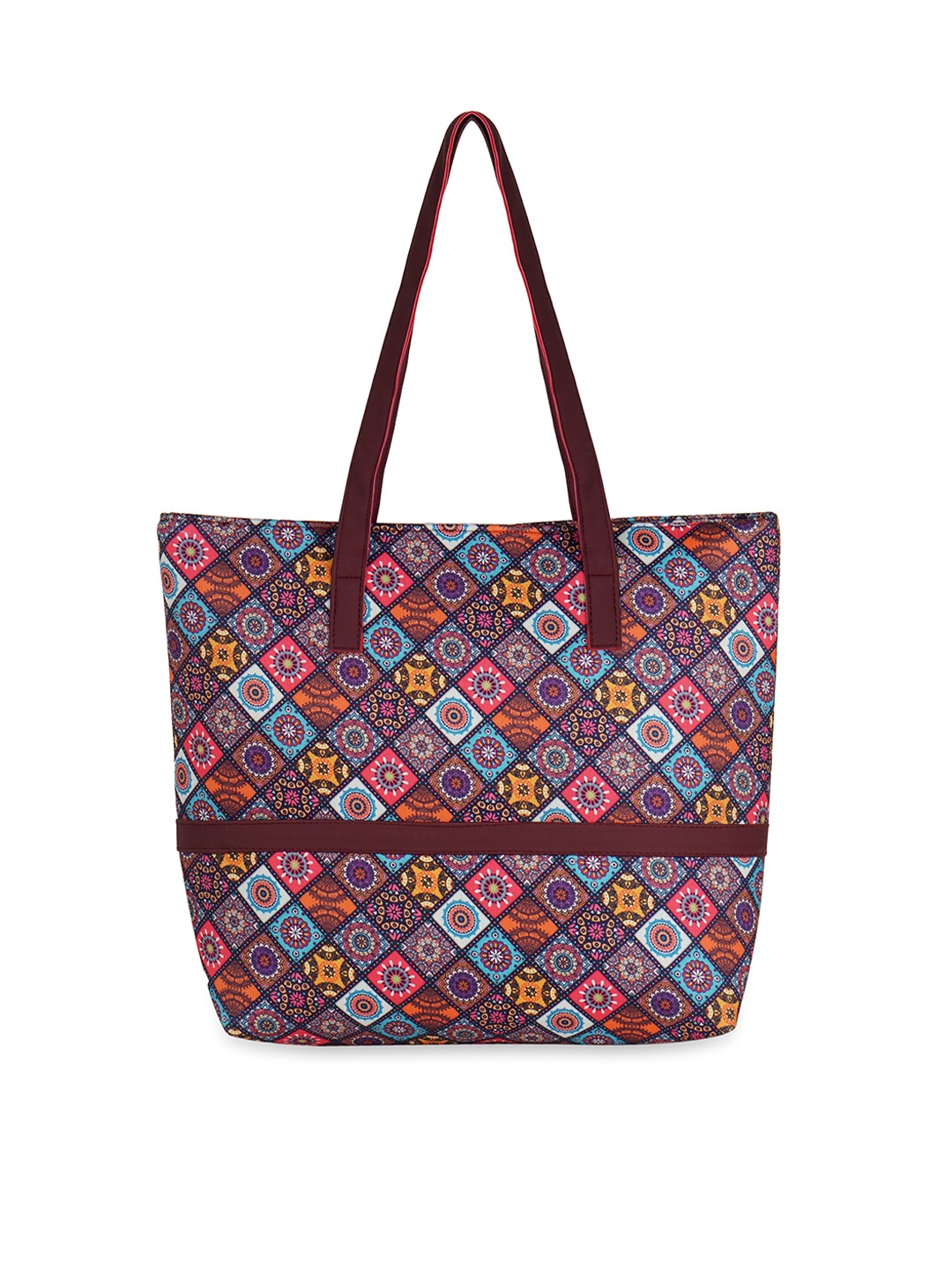 

Kanvas Katha Ethnic Motifs Printed Oversized Shopper Tote Bag, Blue