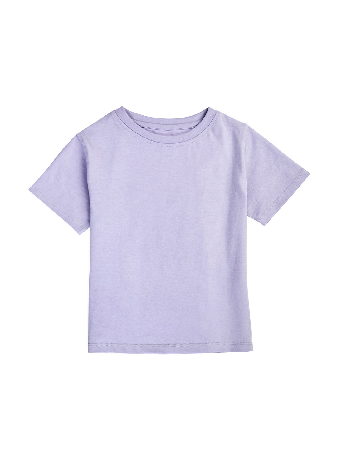 

My Milestones Girls Round Neck Cotton T-shirt, Lavender