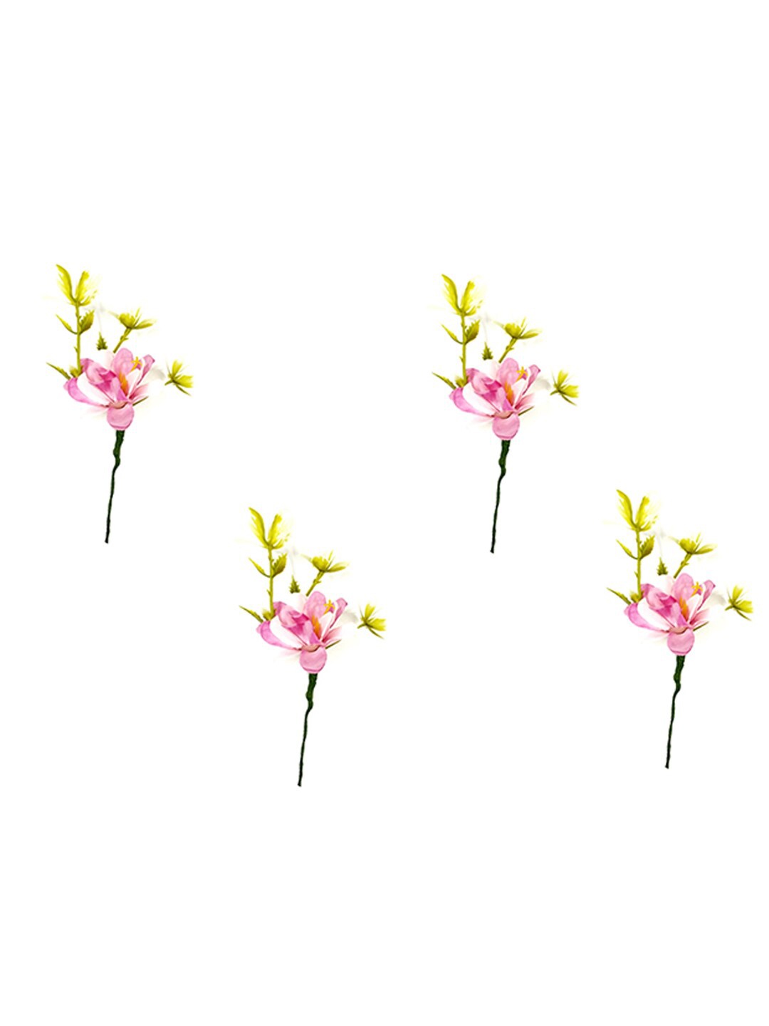 

Hair Flare Set Of 4 Floral Design Hair Accessory Set, Pink