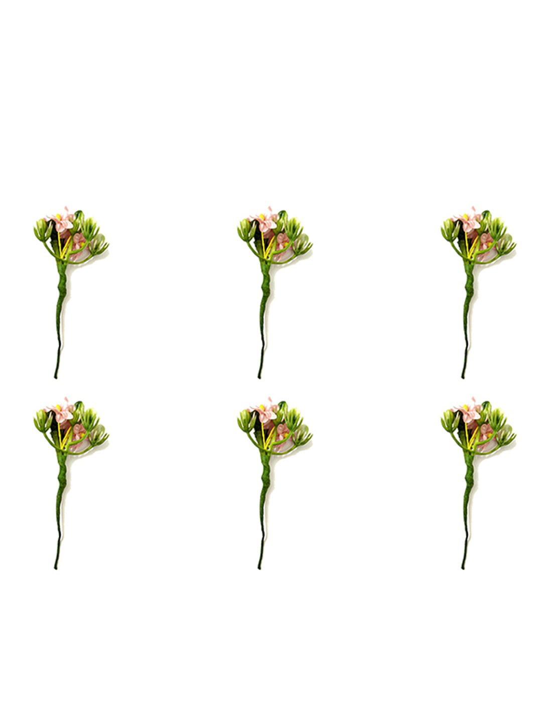 

Hair Flare Set of 6 Floral Design Embellished Hair Accessory Set, Pink