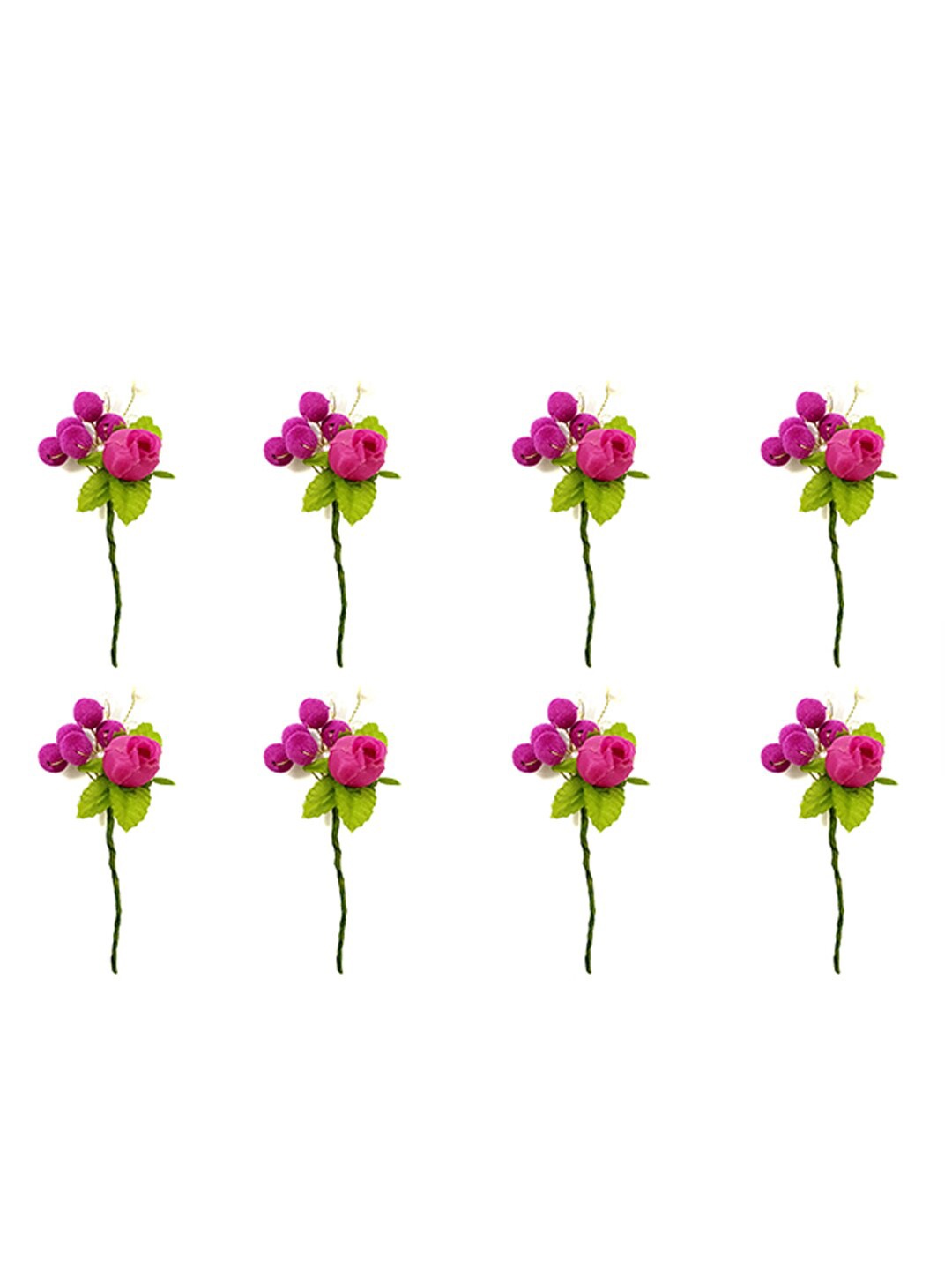 

Hair Flare Women Set of 8 Embellished Floral Hair Accessory Set, Pink