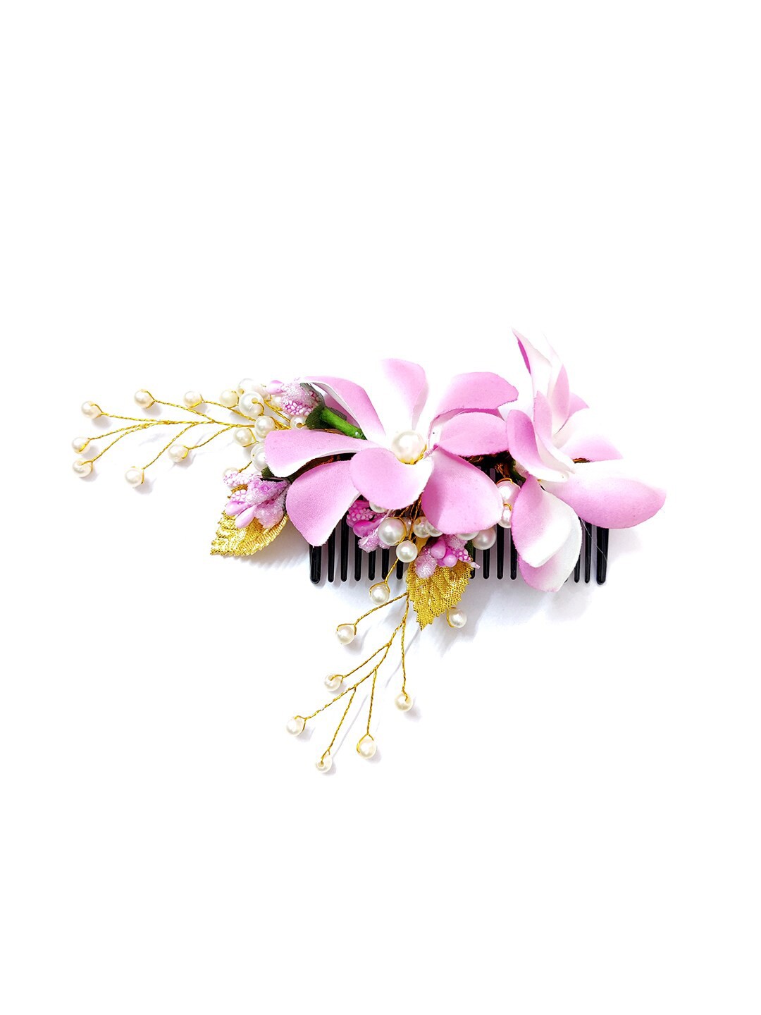 

Hair Flare Women Embellished Comb Pin, Pink