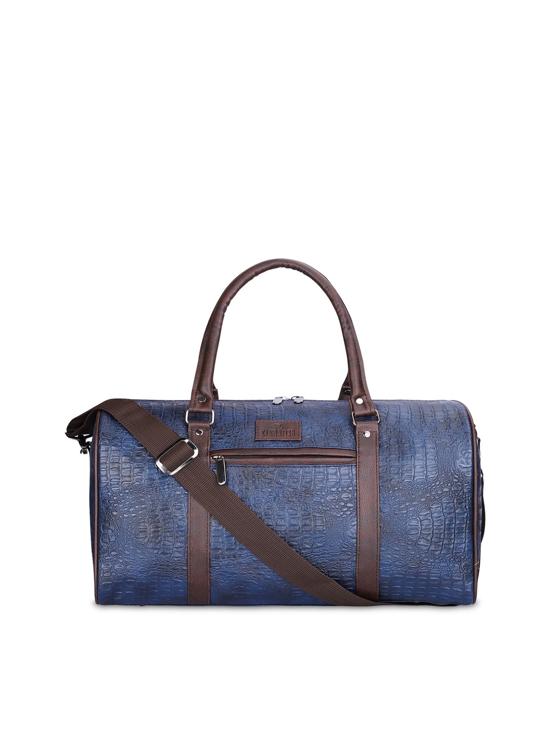 

THE CLOWNFISH Textured Large Duffel Bag, Blue