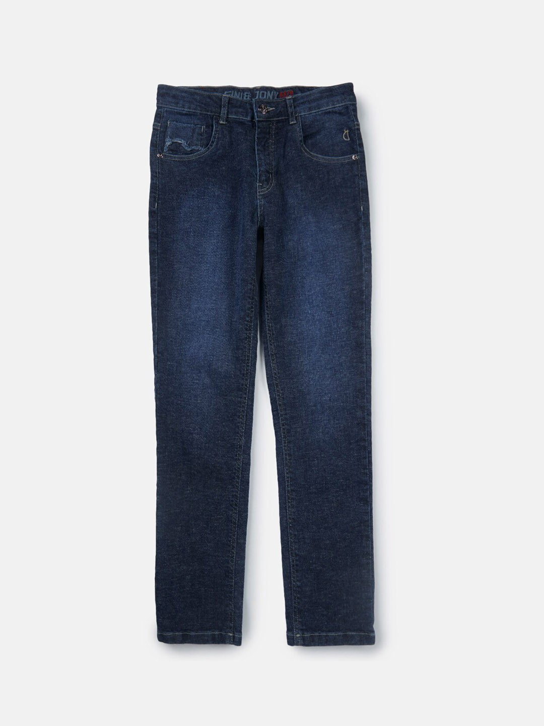 

Gini and Jony Boys Mid-Rise Light Fade Denim Jeans, Navy blue