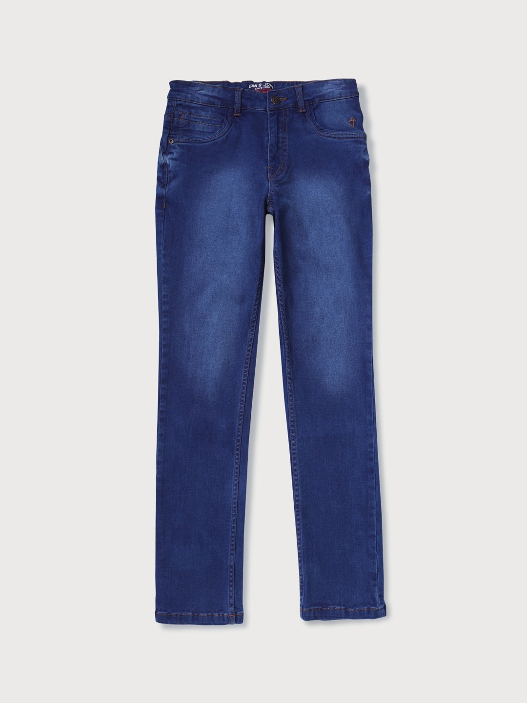 

Gini and Jony Boys Mid-Rise Light Fade Denim Jeans, Blue