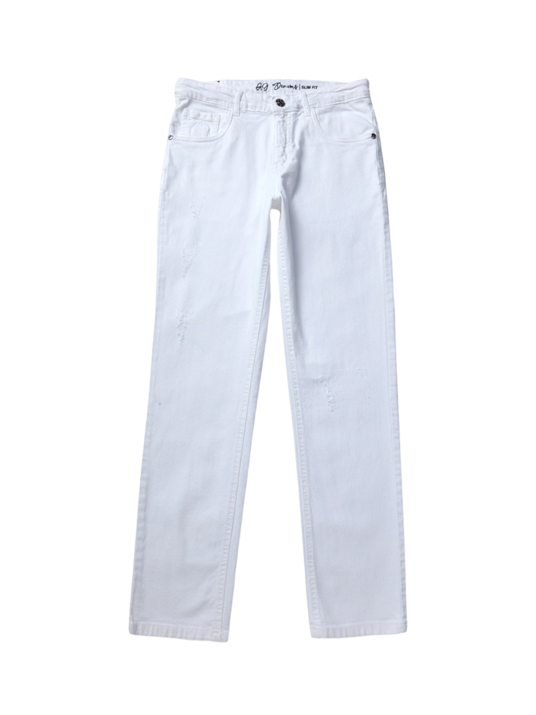 

Gini and Jony Boys Low Distress Light Fade Denim Jeans, White
