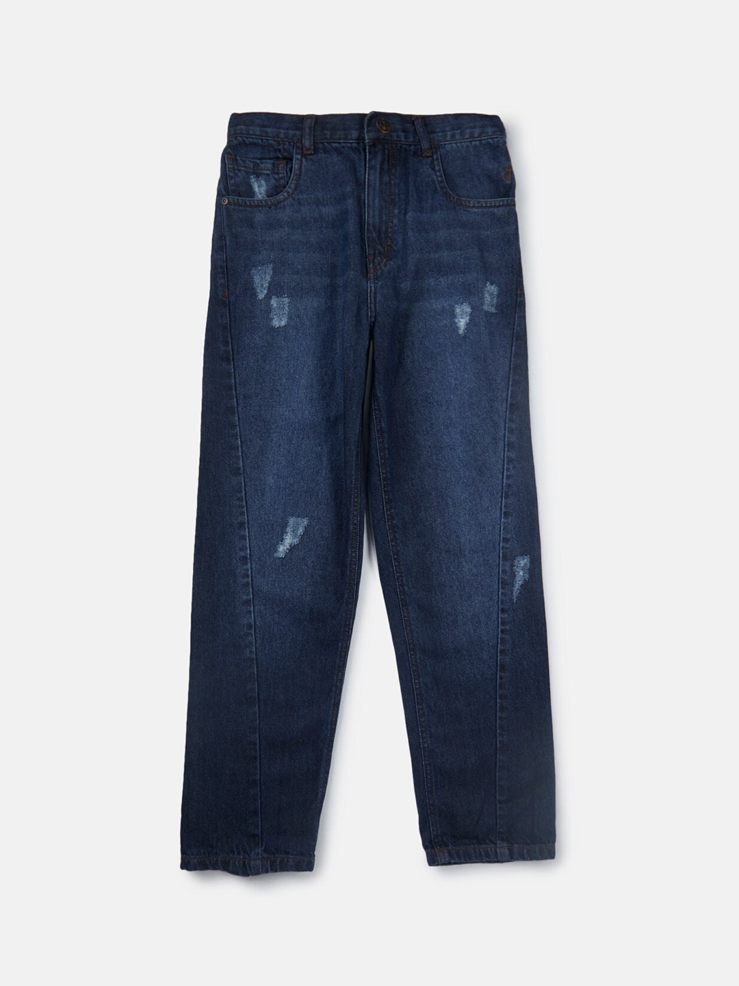 

Gini and Jony Boys Mid-Rise Light Fade Denim Jeans, Navy blue