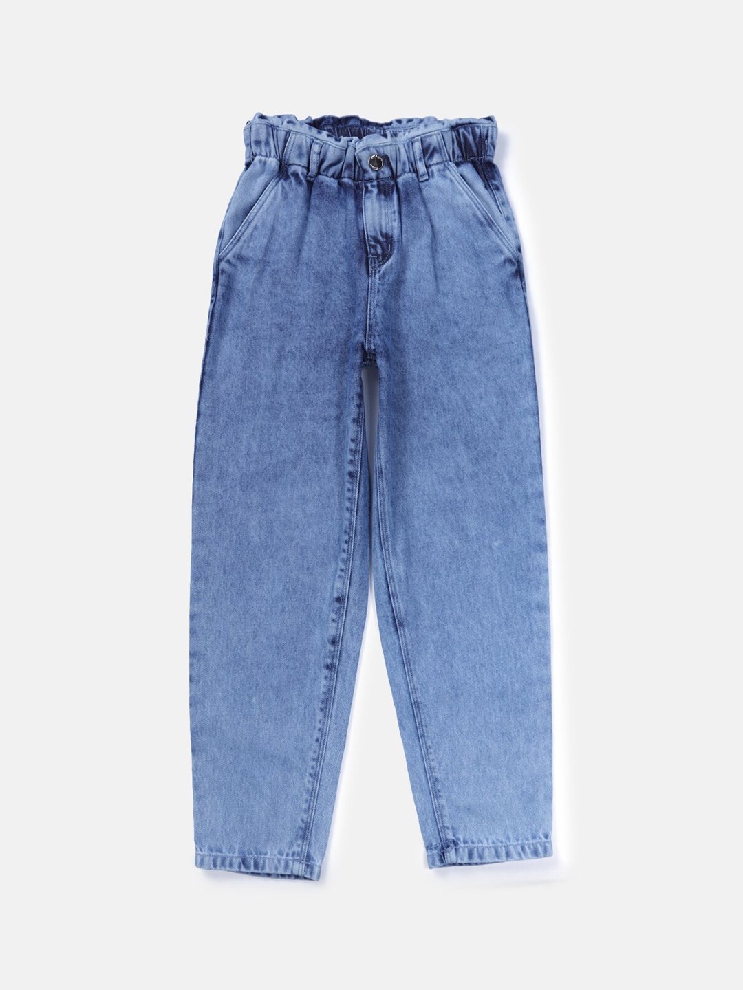 

Gini and Jony Girls Mid-Rise Heavy Fade Jeans, Blue