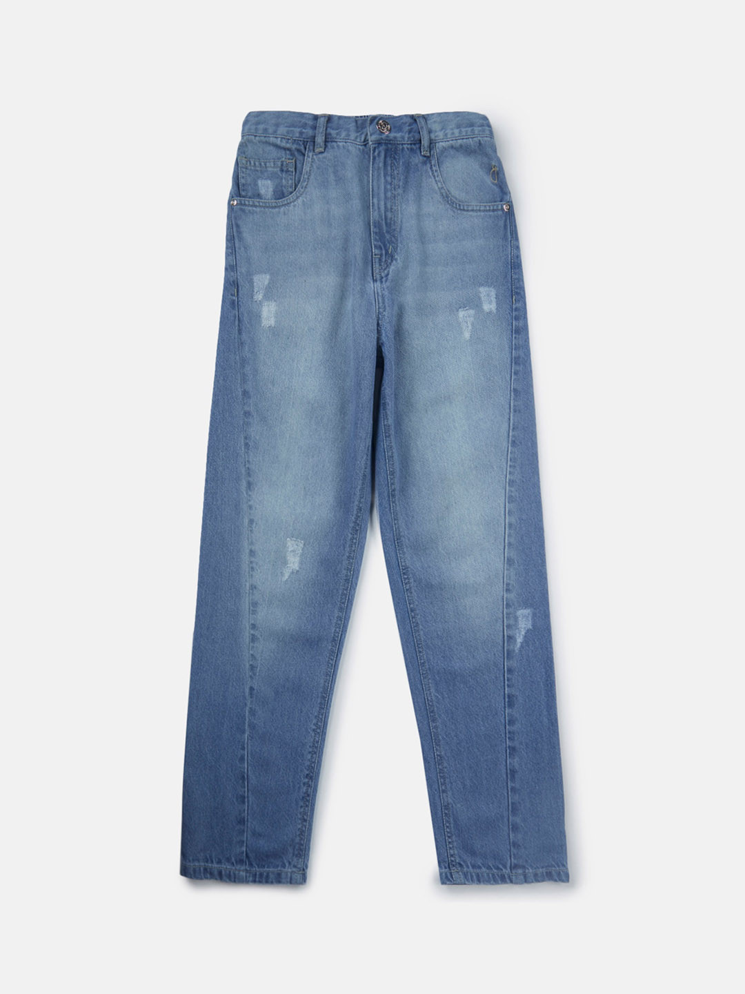 

Gini and Jony Boys Mid-Rise Mildly Distressed Light Fade Jeans, Blue