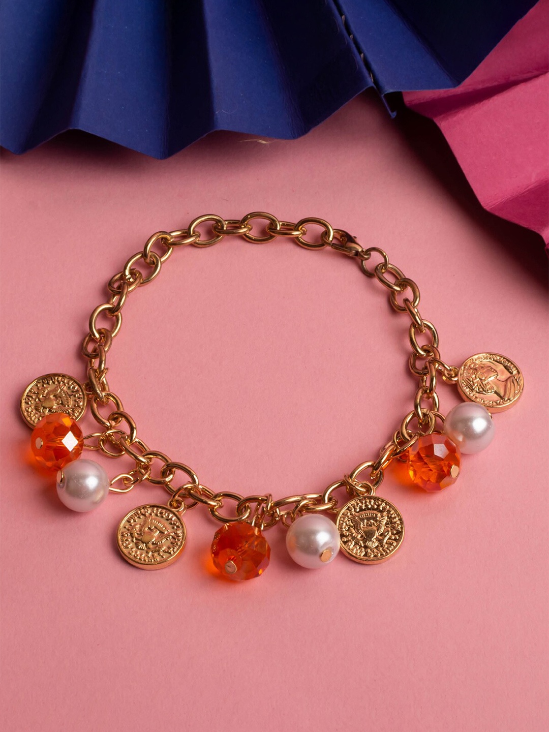 

Jewelz Women Gold-Plated Charm Bracelet