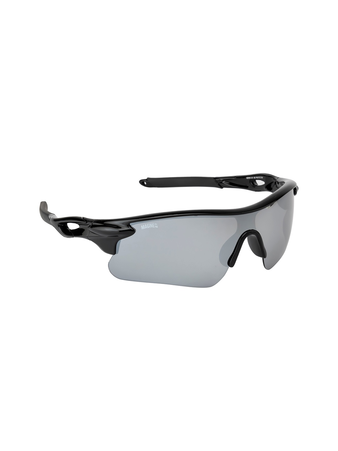 

MAGNEQ Lens & Black Shield Sunglasses With UV Protected Lens MG 9181/S C1 HZ 7020, Grey