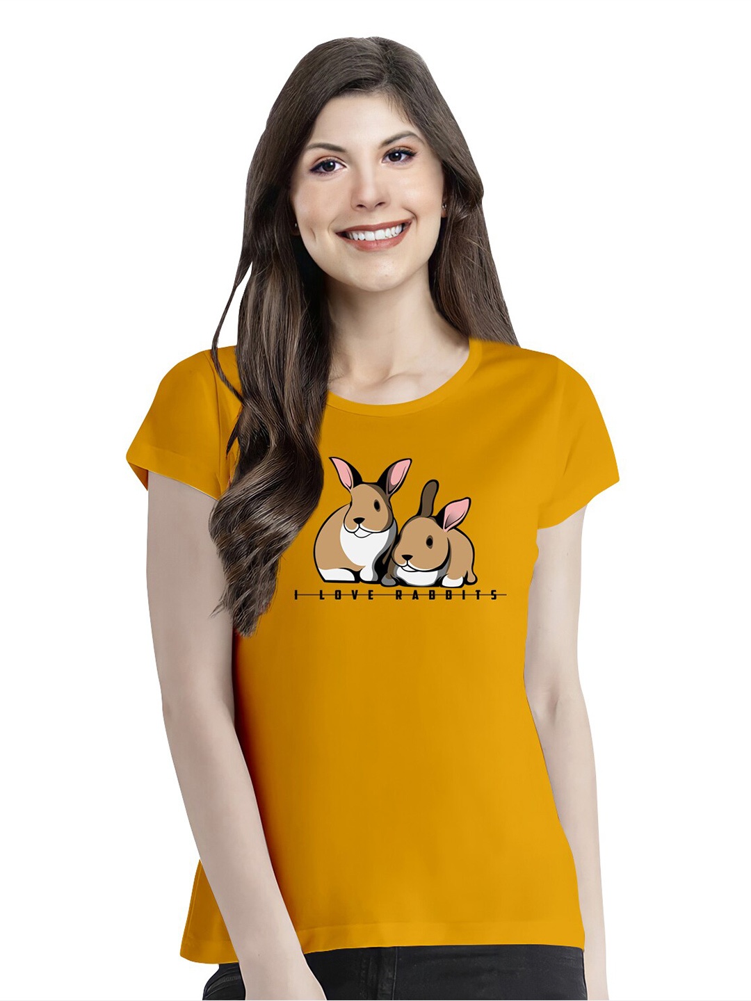 

Pootlu Graphic Printed pure Cotton T-shirt, Yellow