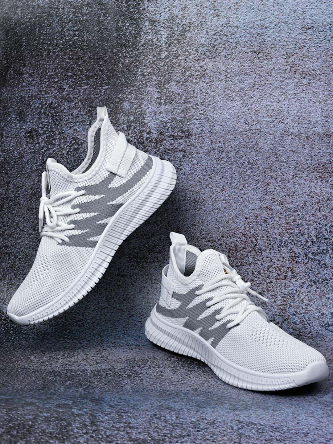 

Jove Women Woven Design Mesh Basics Sneakers, White