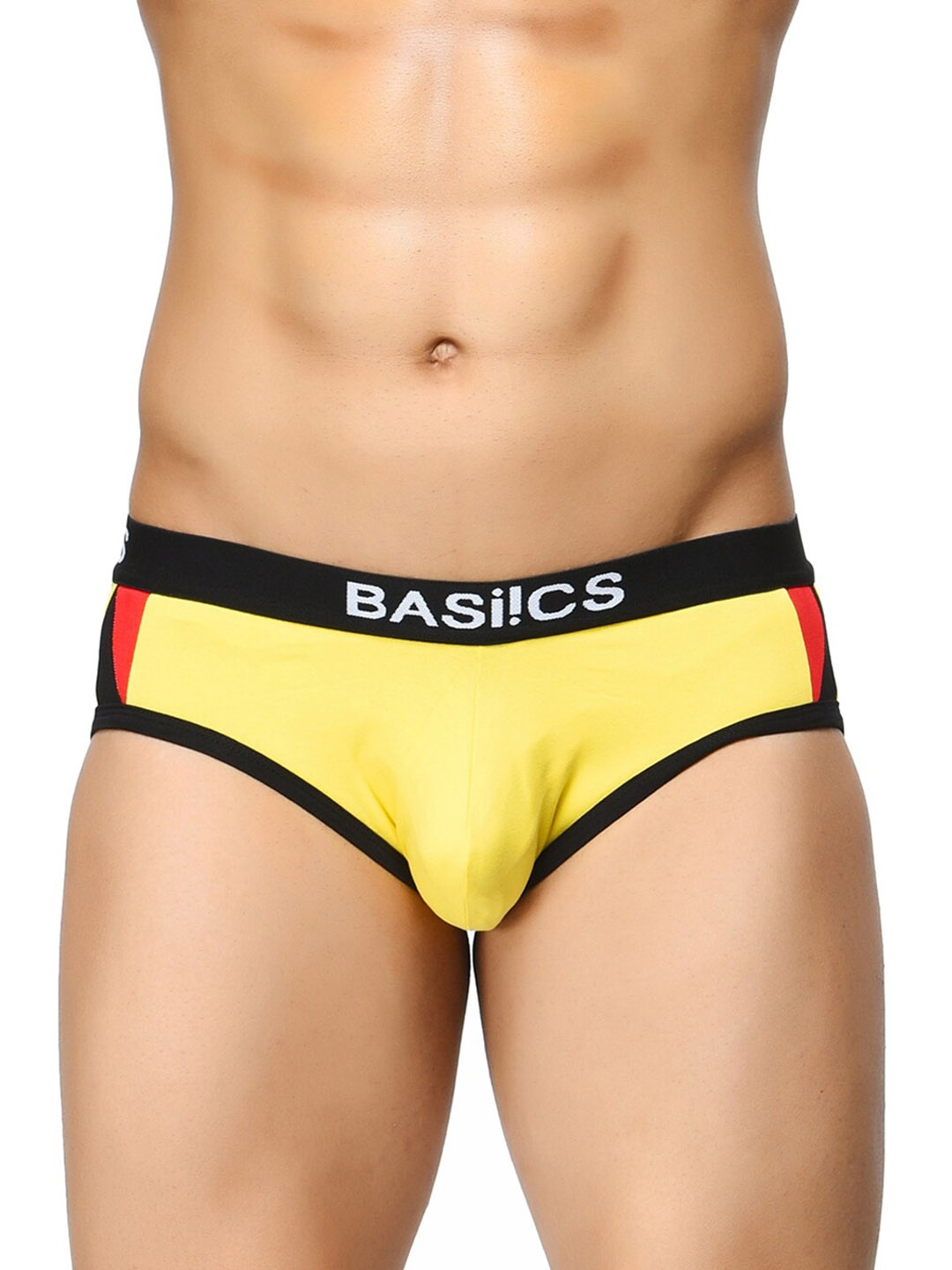 

BASIICS by La Intimo Men Mid-Rise Anti Bacterial Basic Briefs, Yellow