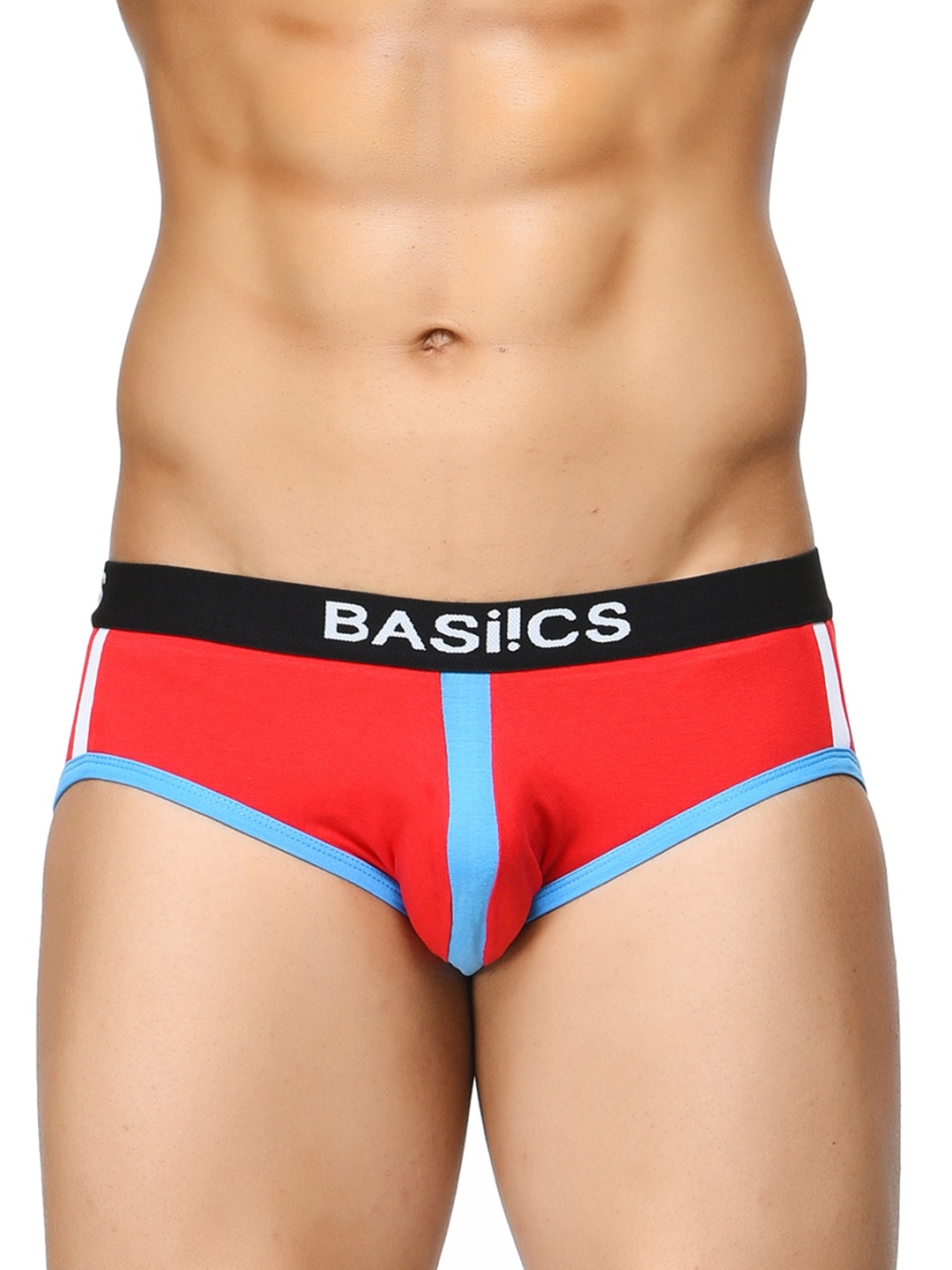 

BASIICS by La Intimo Men Mid-Rise Basic Briefs, Red