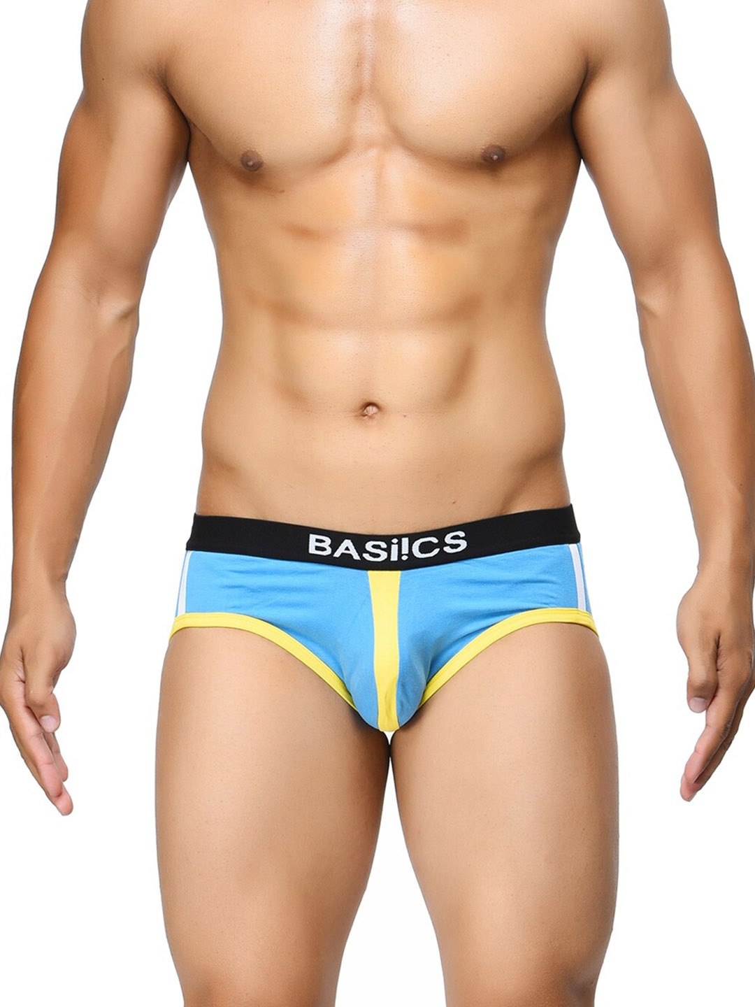 

BASIICS by La Intimo Men Mid-Rise Basic Briefs, Blue