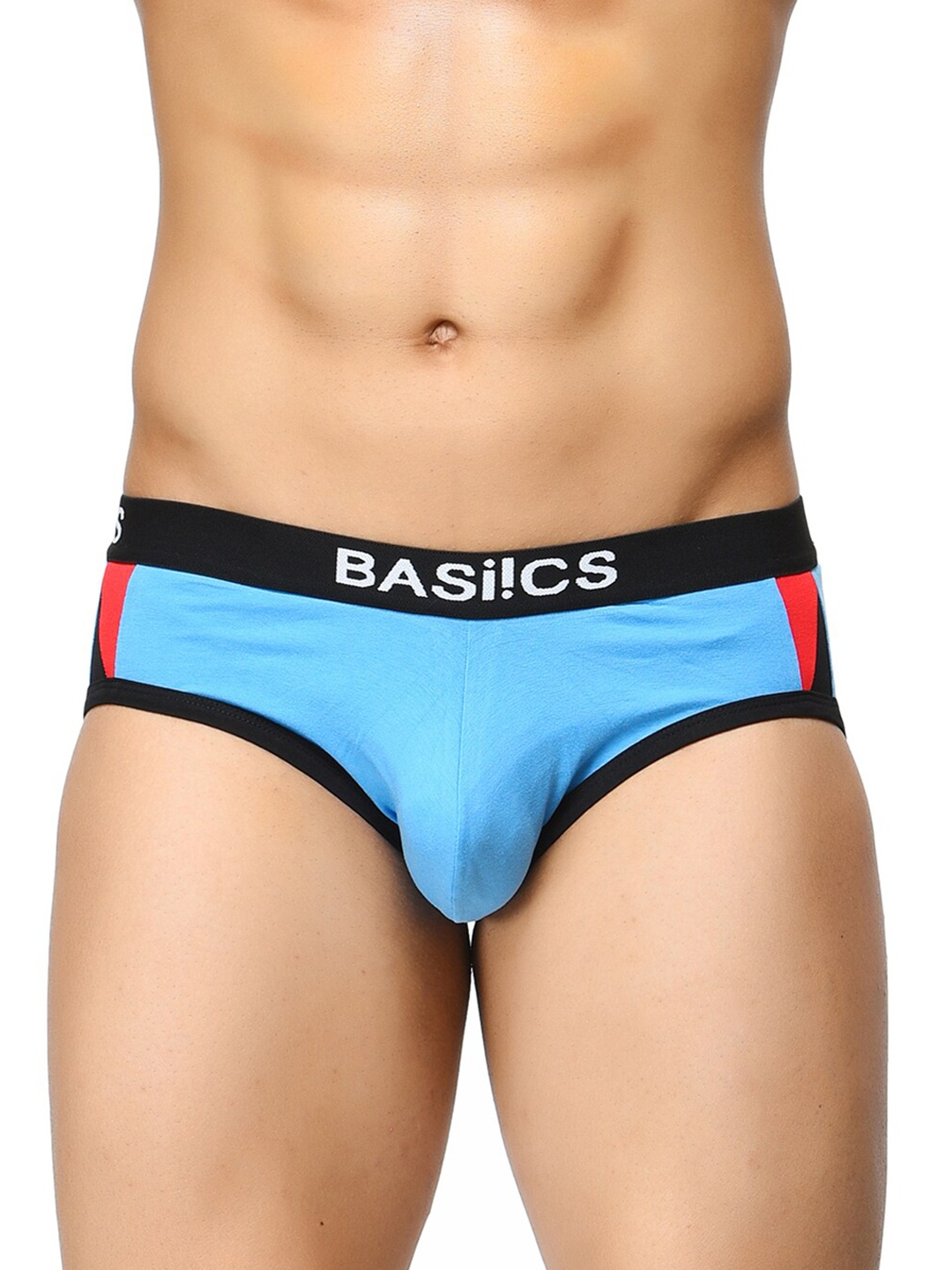 

BASIICS by La Intimo Men Mid-Rise Basic Briefs, Blue