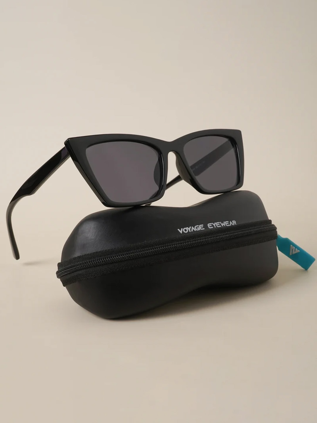 

Voyage Lens & Cateye Sunglasses With UV Protected Lens 2048MG3990, Black