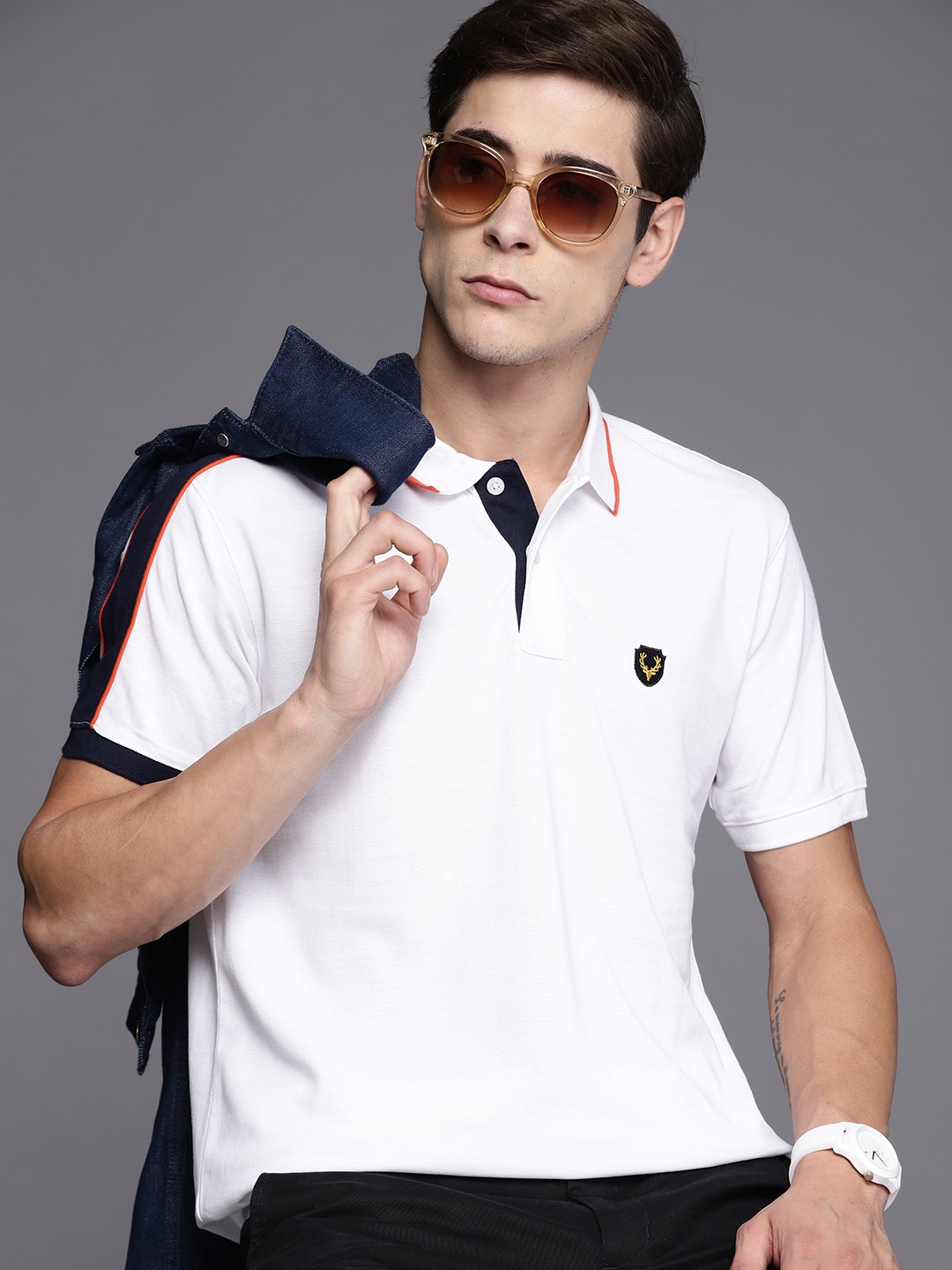 

Allen Solly Solid Polo Collar T-Shirt, White