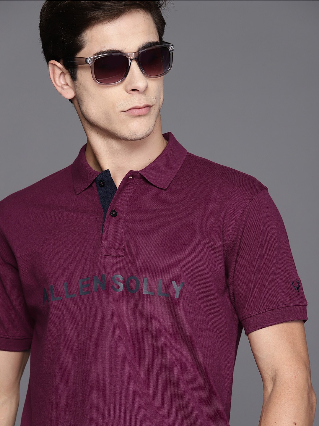 

Allen Solly Printed Polo Collar T-Shirt, Purple