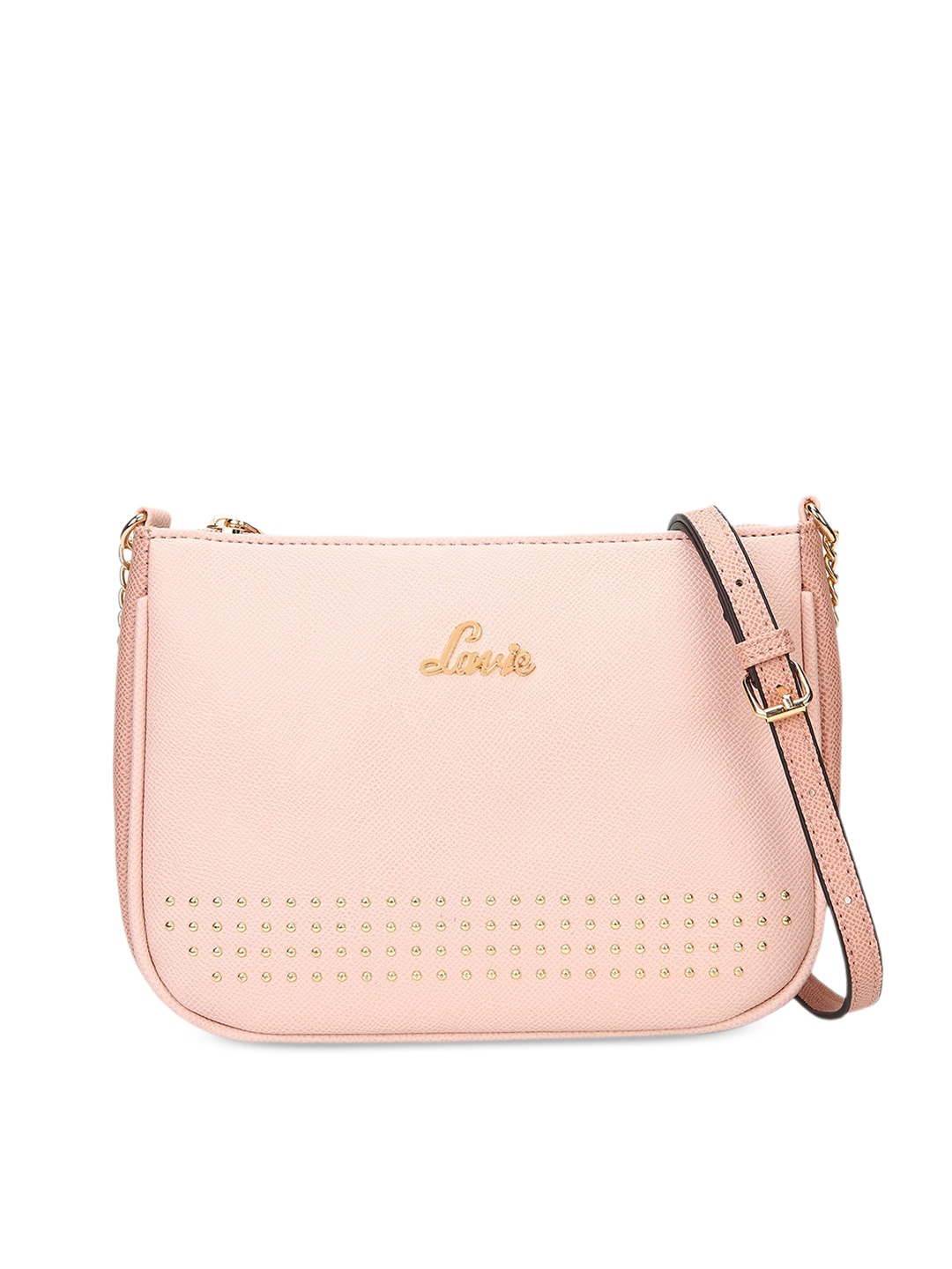 

Lavie Embellished Structured Sling Bag, Pink