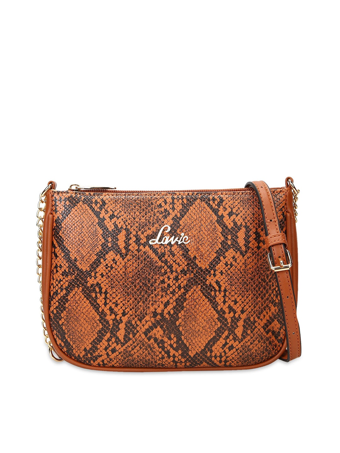 

Lavie Animal Textured Structured Sling Bag, Brown