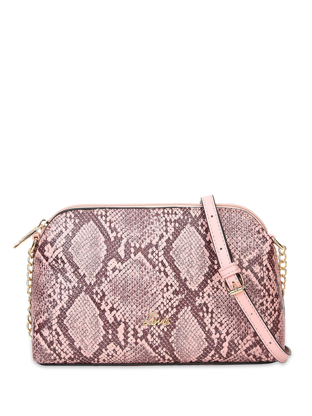 

Lavie Animal Printed Structured Sling Bag, Pink