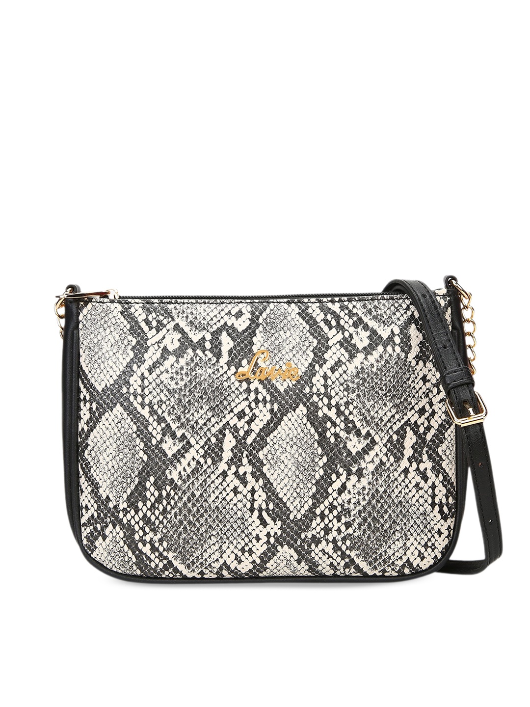 

Lavie Animal Textured Structured Sling Bag, Black