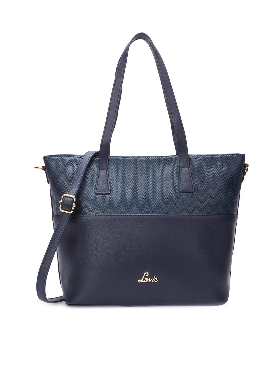 

Lavie Textured Shopper Tote Bag, Navy blue