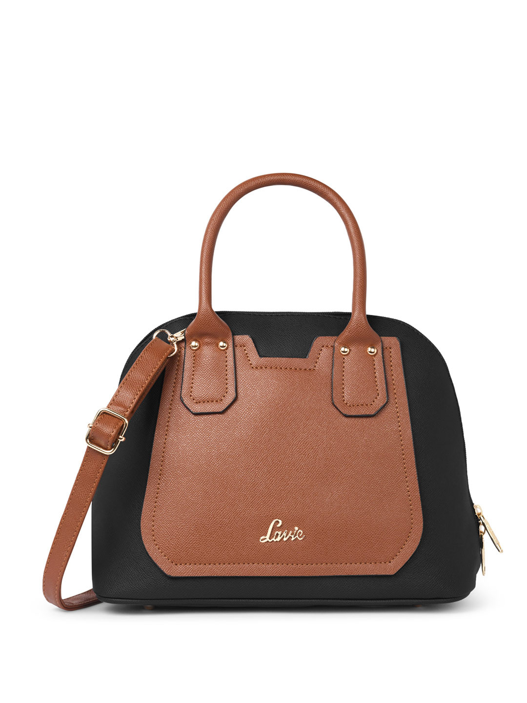 

Lavie Colourblocked Structured Handheld Bag, Black