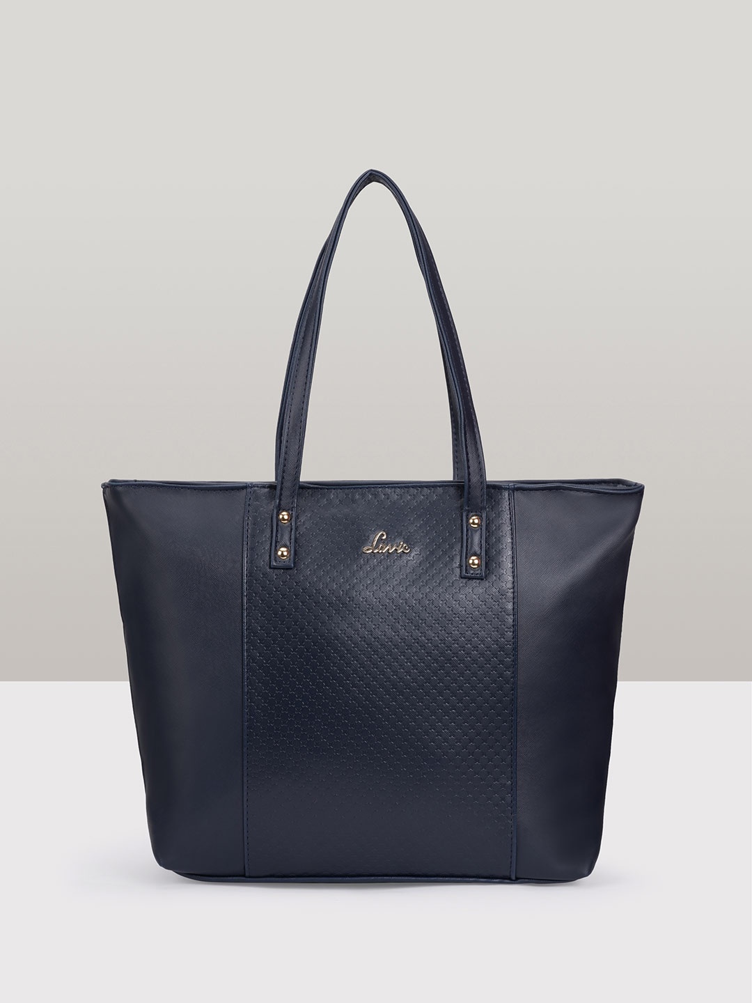 

Lavie Textured Oversized Shopper Shoulder Bag, Navy blue