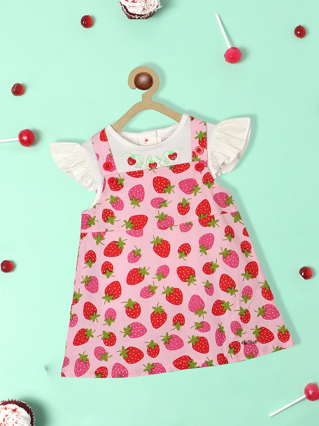 

Nauti Nati Multicoloured Polka Dot Print A-Line Dress, Multi