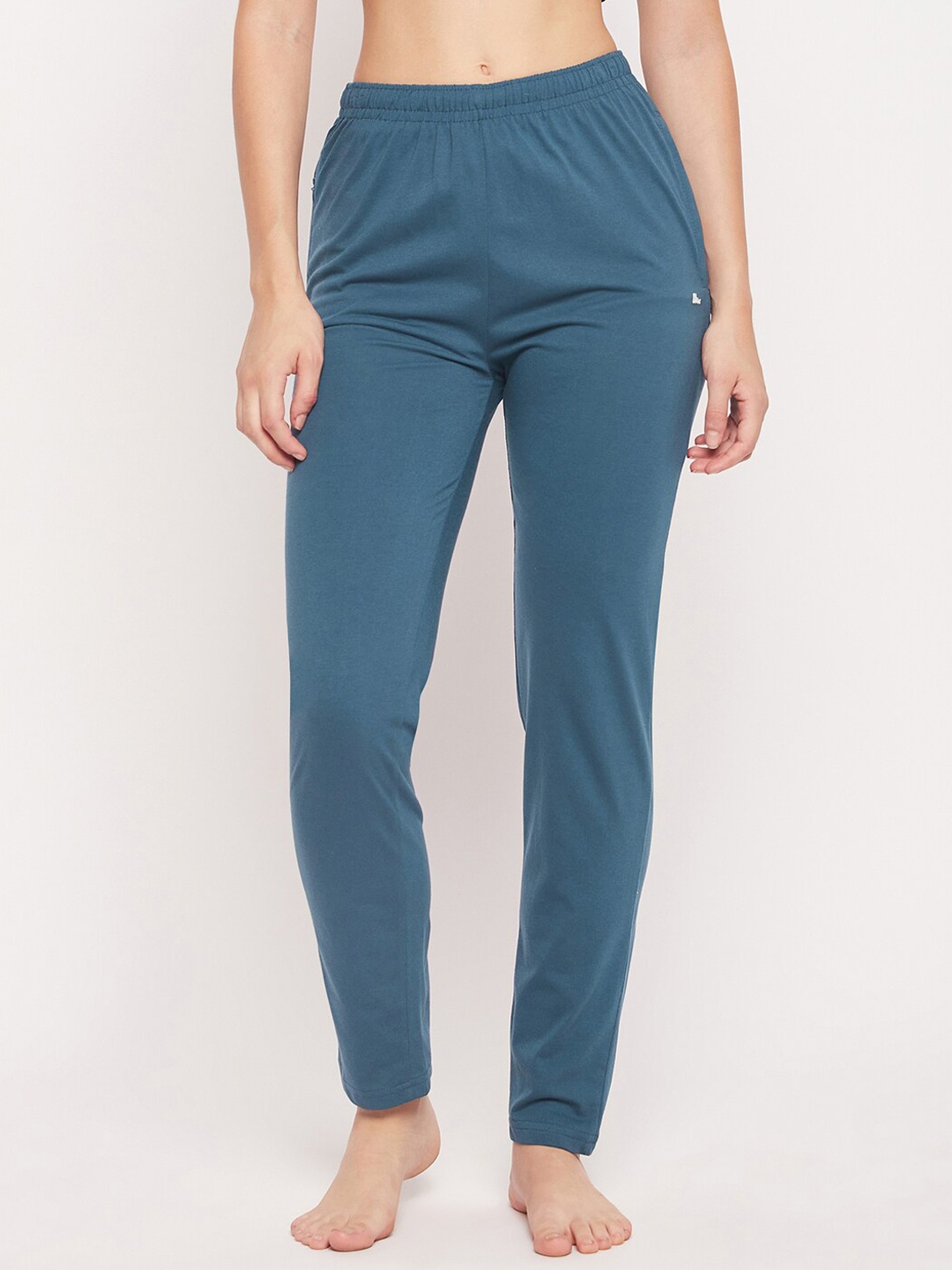 

Okane Women Mid Rise Cotton Lounge Pants, Blue