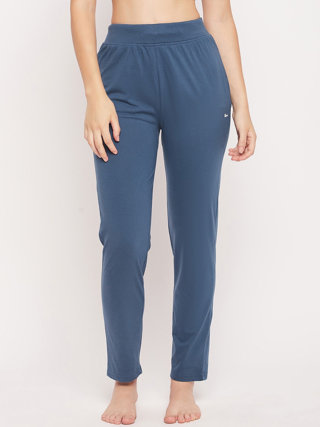 

Okane Women Mid Rise Cotton Lounge Pants, Blue