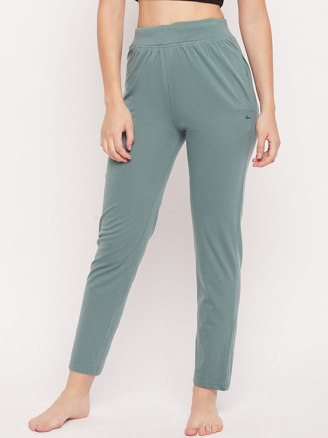 

Okane Women Mid Rise Cotton Lounge Pants, Green