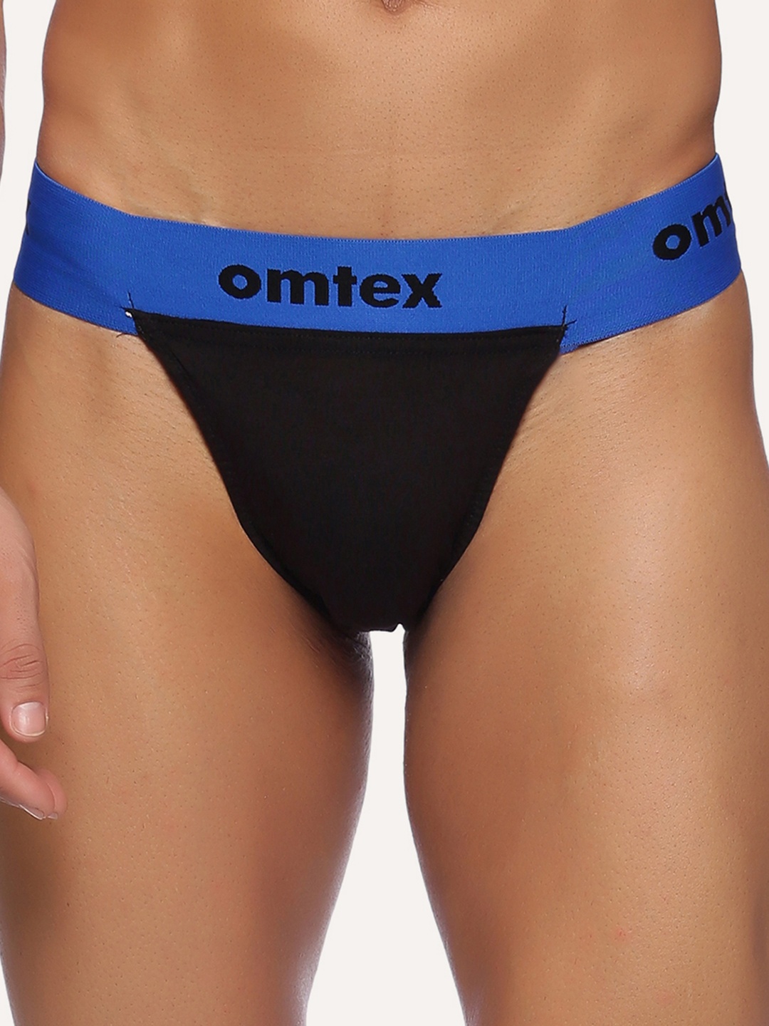 

Omtex Men Mid -Rise Cotton Basic Briefs, Blue
